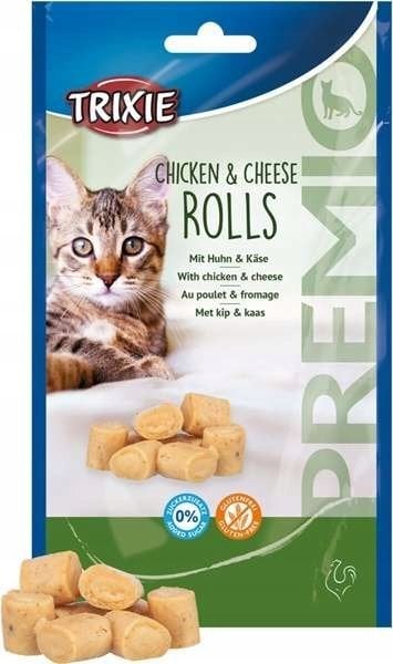 Trixie PREMIO Chicken & Cheese Roll, przysmak, dla kota, kurczak i ser, 50 g