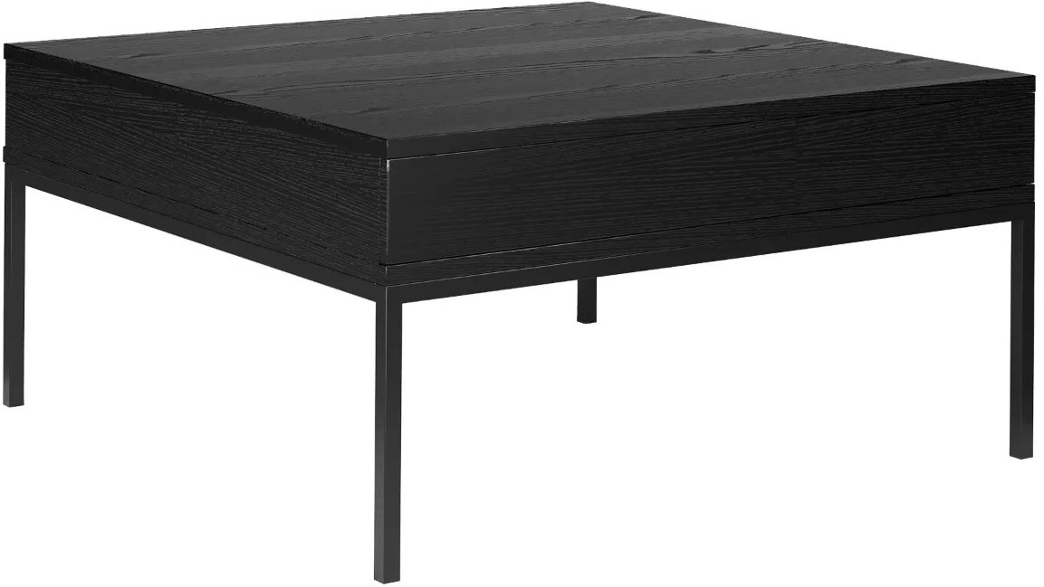Stolik kawowy KRON 90x90 czarny dąb MELIMEBLE