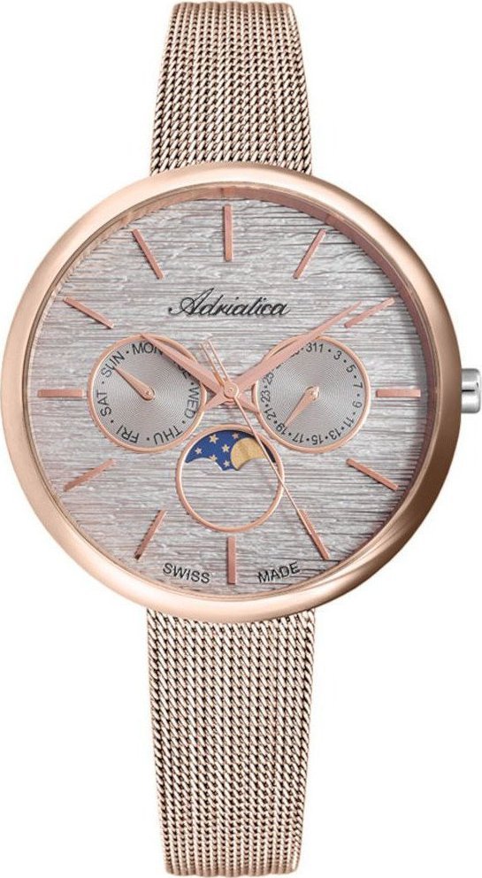 Zegarek Adriatica Zegarek damski Adriatica A3732.R117QF różowe złoto