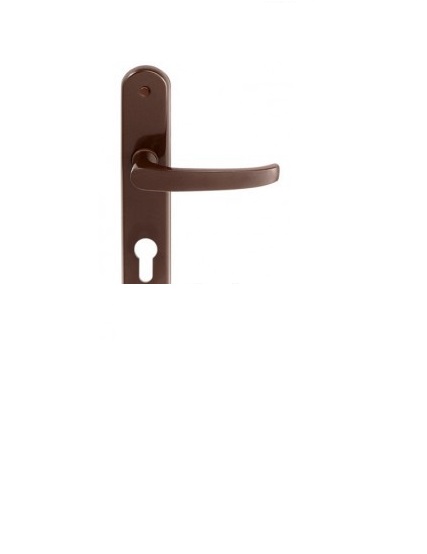 Klamka malowana brązowa na wkładkę 72mm