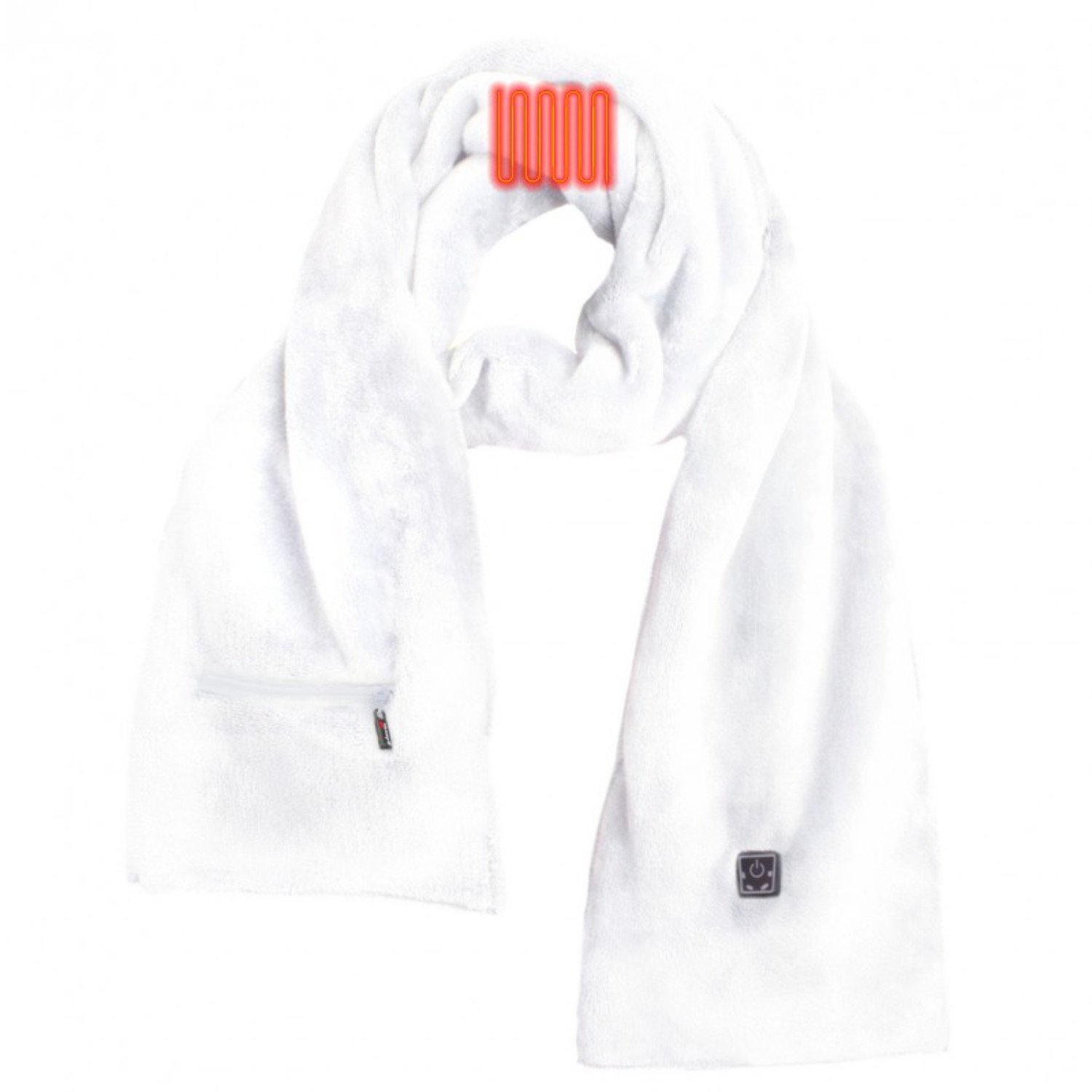 Glovii Ogrzewany szalik, Uniwersalny, biały (GA1W)