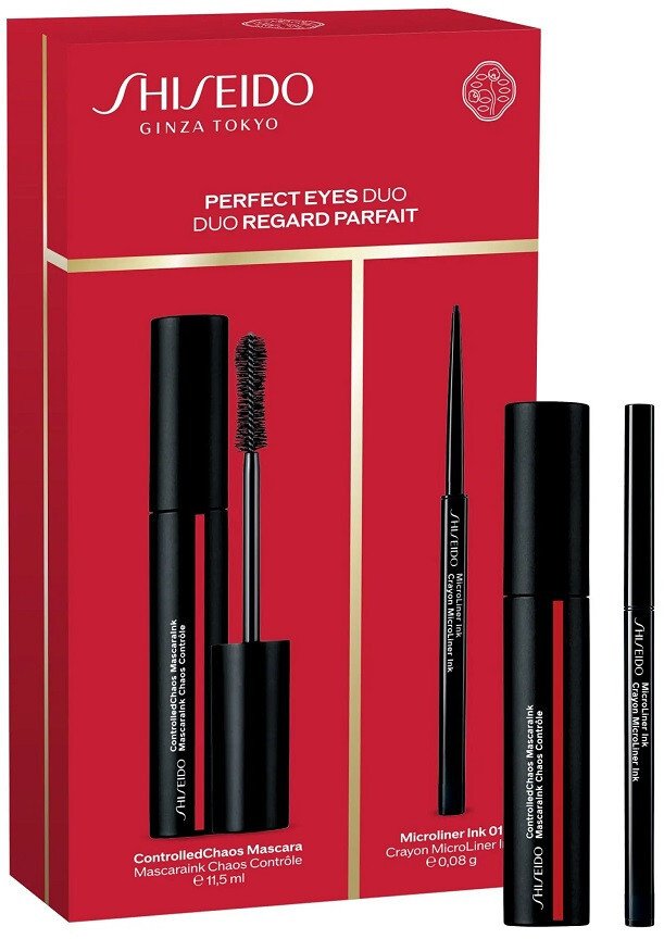 Shiseido Perfect Eyes Duo zestaw tusz do rzęs 11.5ml + kremowy eyeliner 0.08g