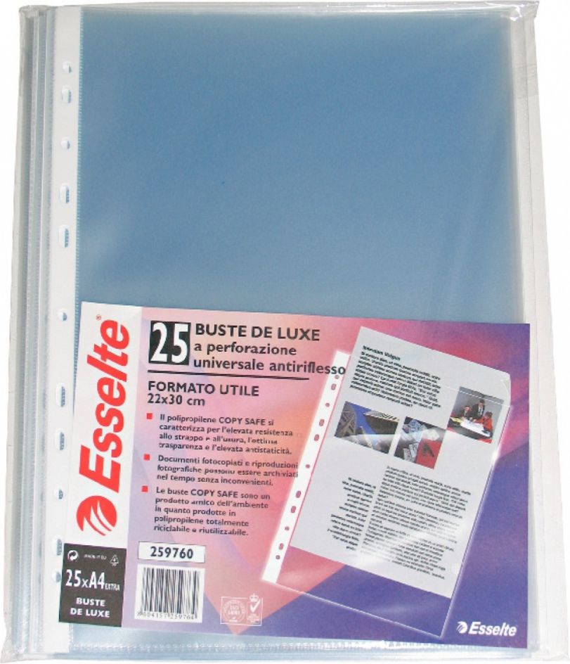 Esselte Koszulki na dokumenty Maxi groszkowe A4 100mic. 25szt. (259760)