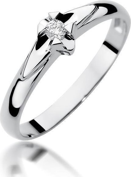 Best Diamonds złoty pierścionek z brylantem 0.04ct 16