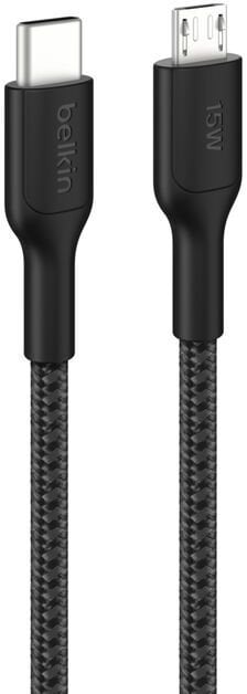Belkin USB-C/Micro-USB kabel 1m pleciony czarny CAB026hq1MBK