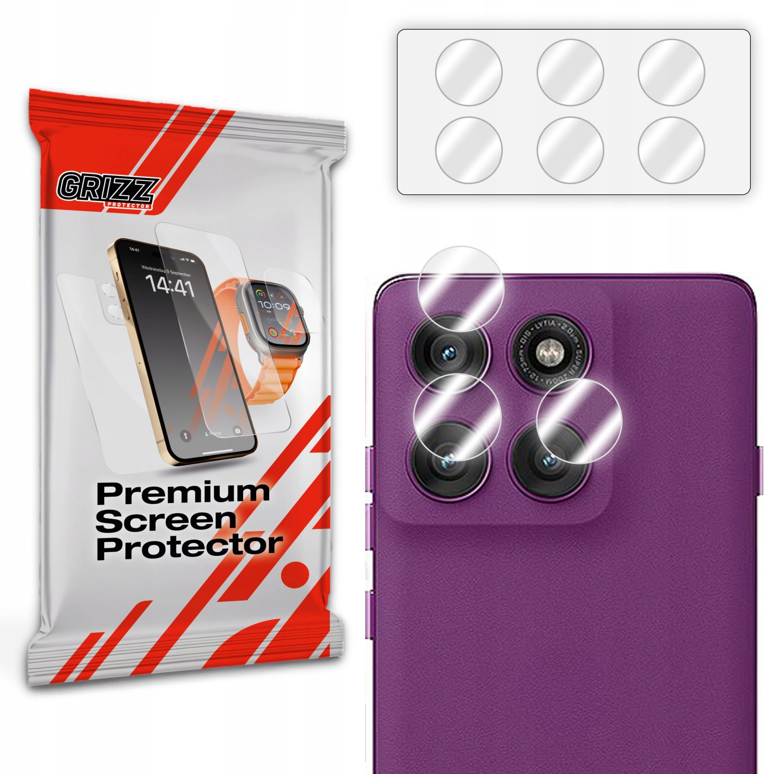 Szkło na aparat GrizzGlass HybridGlass Camera do Motorola Edge 60 Pro