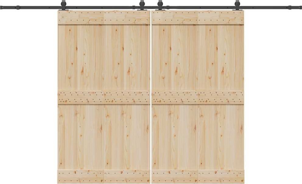 vidaXL System do montażu drzwi przesuwnych, 183 cm, stal, czarny