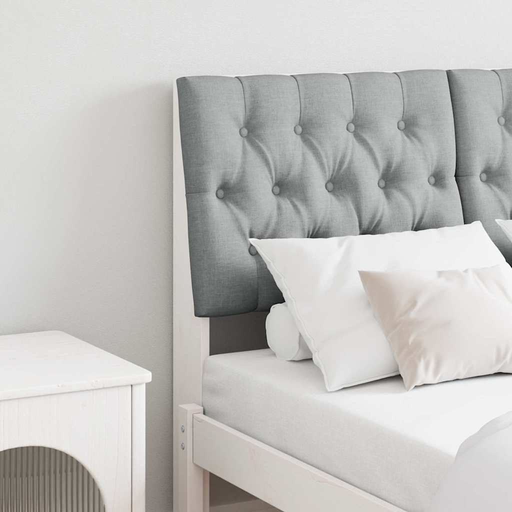 vidaXL Tapicerowane wezgłowie Jasnoszary 120 cm Lite drewno sosnowe