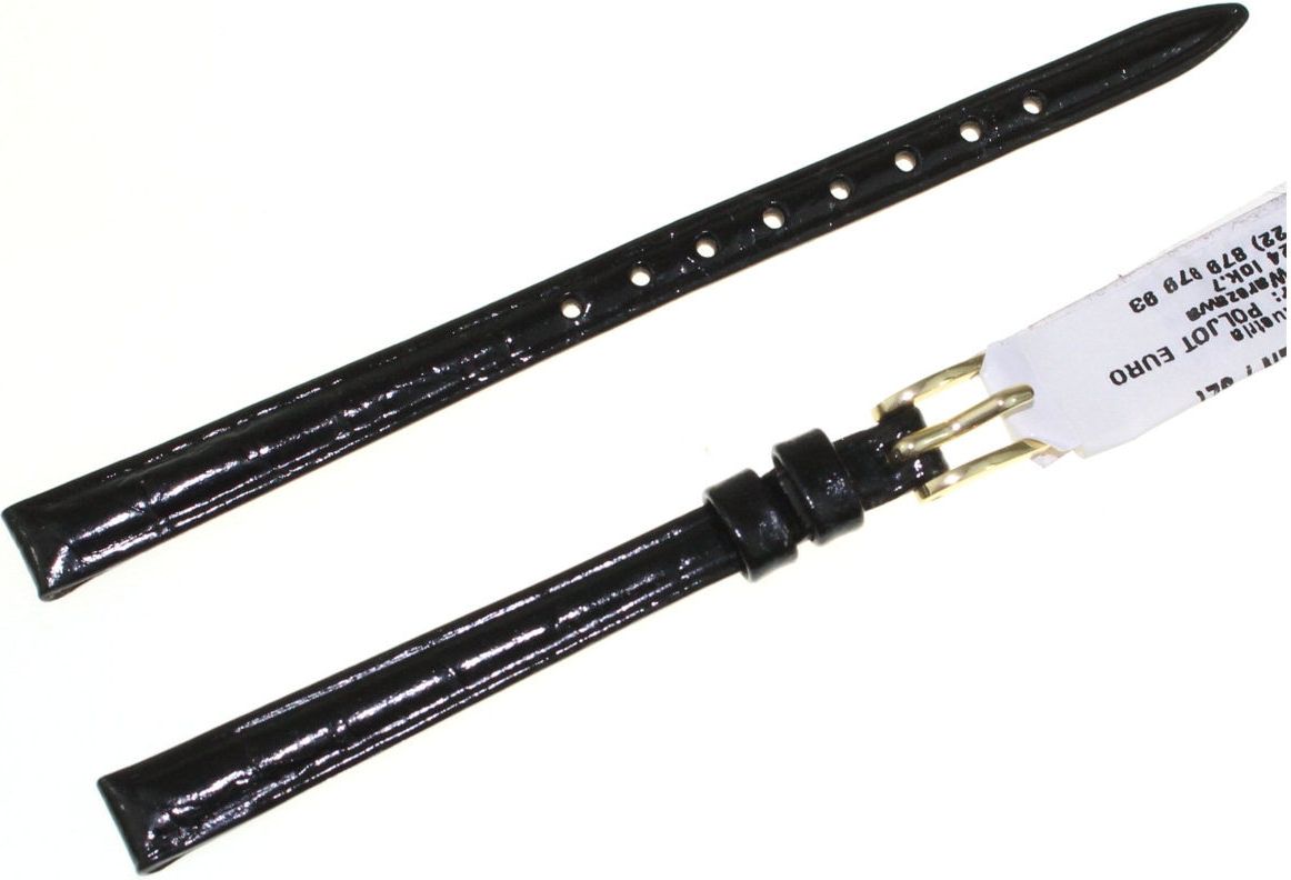 Hirsch Skórzany wodoodporny pasek do zegarka 8 mm HIRSCH Crocograin 12302850-1-08