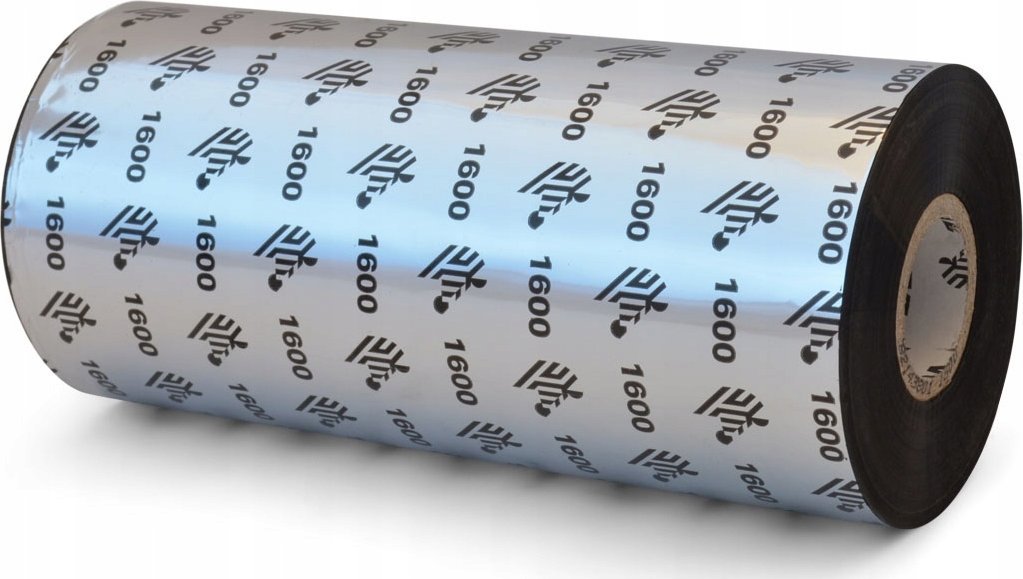 Zebra Zebra Wax Ribbon, 156mmx450m,1600; Economy Wax, 25mm core