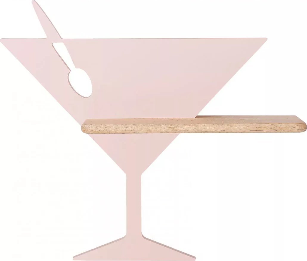 Lumes Różowy kinkiet ścienny dla dzieci z półką - K056-Steri