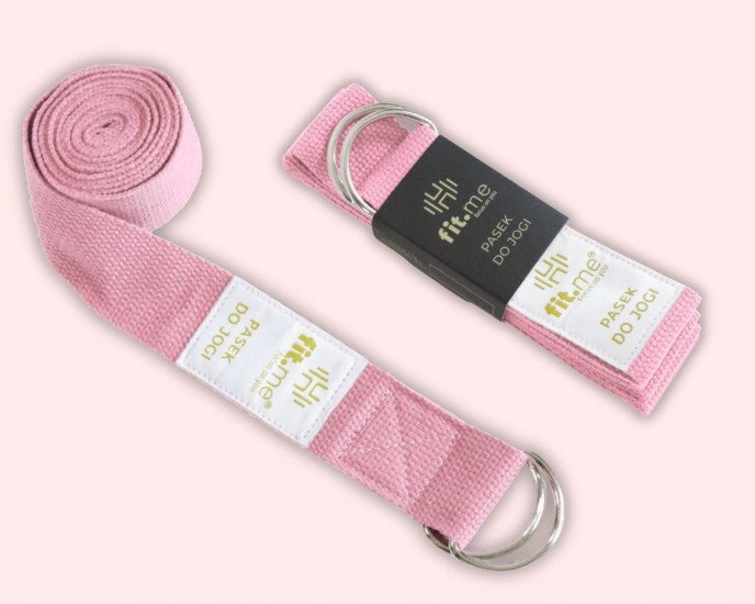 Fit.me Pasek do jogi różowy 183*3.8cm