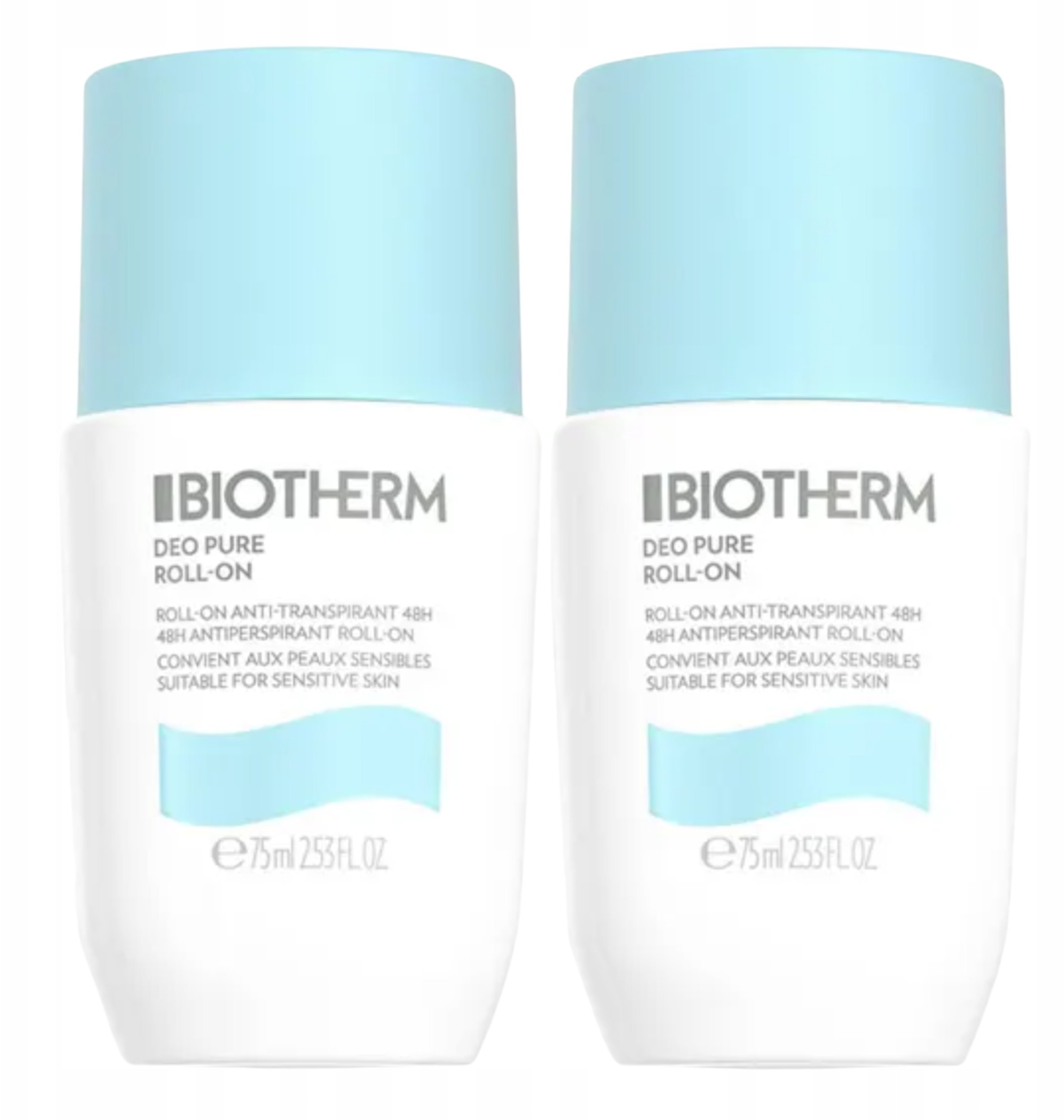 Biotherm Deo Pure Antiperspirant Roll-On 2 x 75 ml