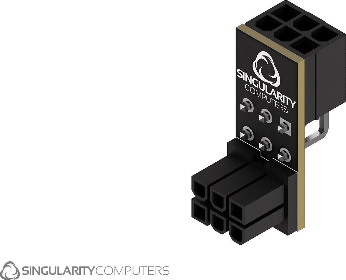Triton Singularity Shift Motherboard 6pin PCIE 90 Grad Adapter