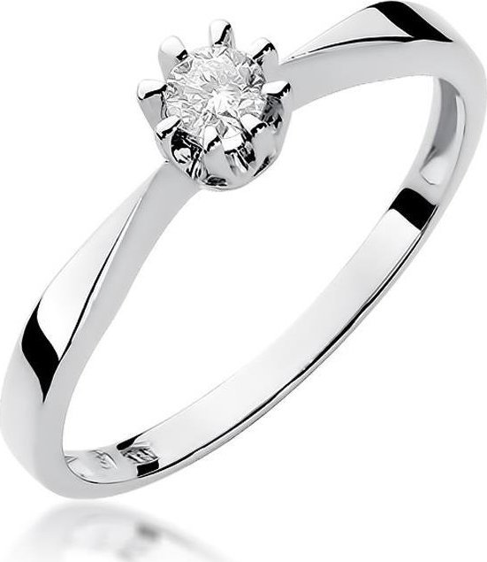 Best Diamonds złoty pierścionek z brylantem 0.15ct 15
