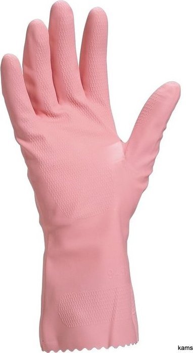 Delta Plus ZEPHIR 210 VE210 - RĘKAWICA GOSPODARCZA LATEKSOWA, RÓŻOWA ZEPHIR 6/7