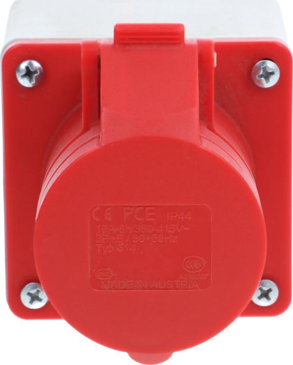 PCE Gniazdo tablicowe z puszką natynkową 16A 4P 400V bez dławnic 80014-6