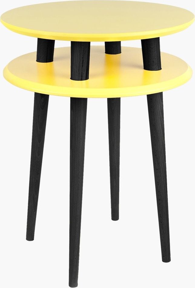 Ragaba Stolik kawowy UFO HIGH 45x45 żółty/czarny