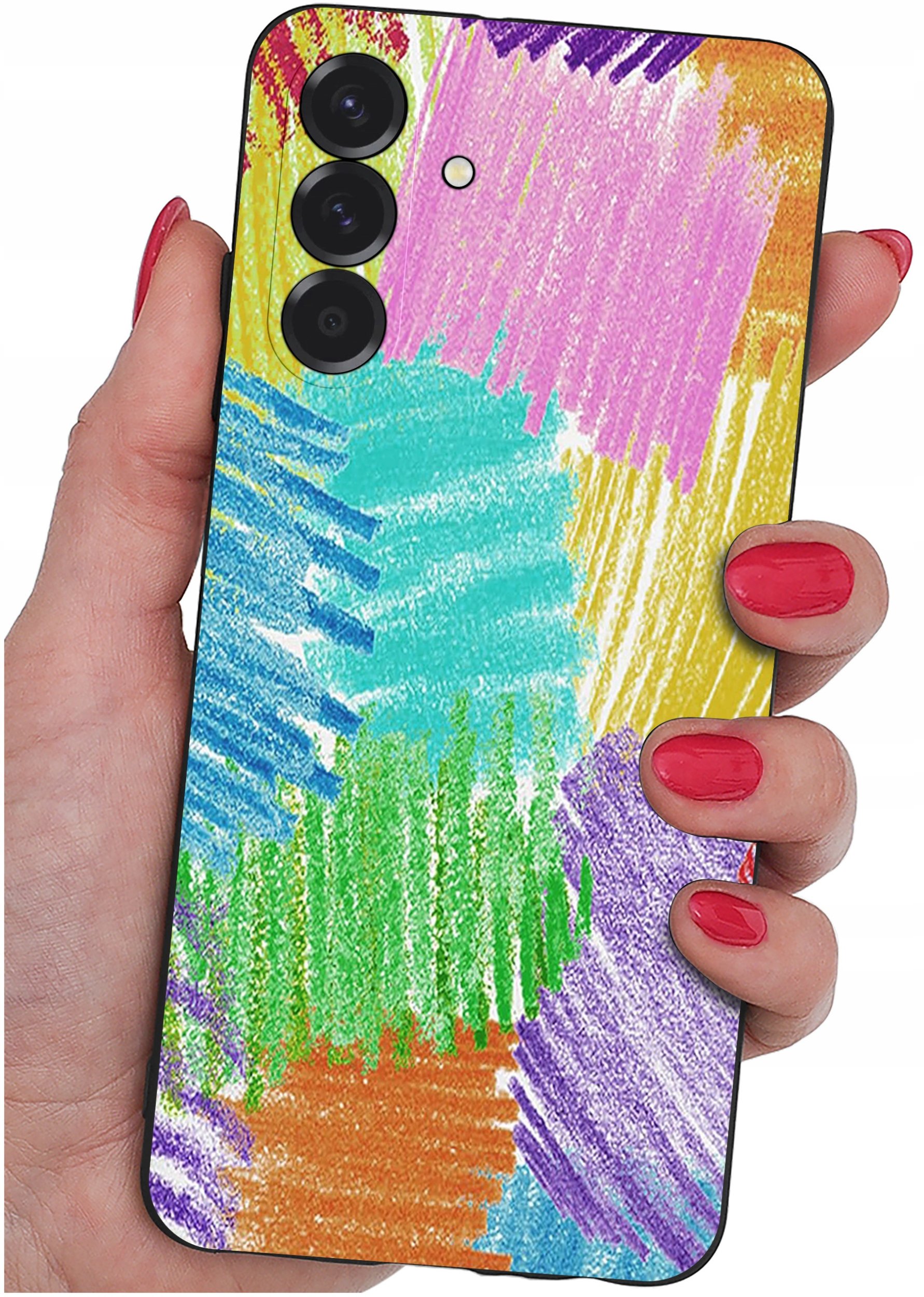 ETUI do Samsung A26 5G | WZORY | SILIKONOWE MATT CASE + SZKŁO 9H