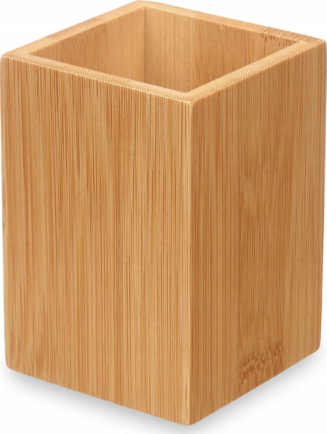 Berilo Kubek na szczoteczki do zębów, kwadratowy, bambusowy, 6,8 x 6,8 x 9,7 cm
