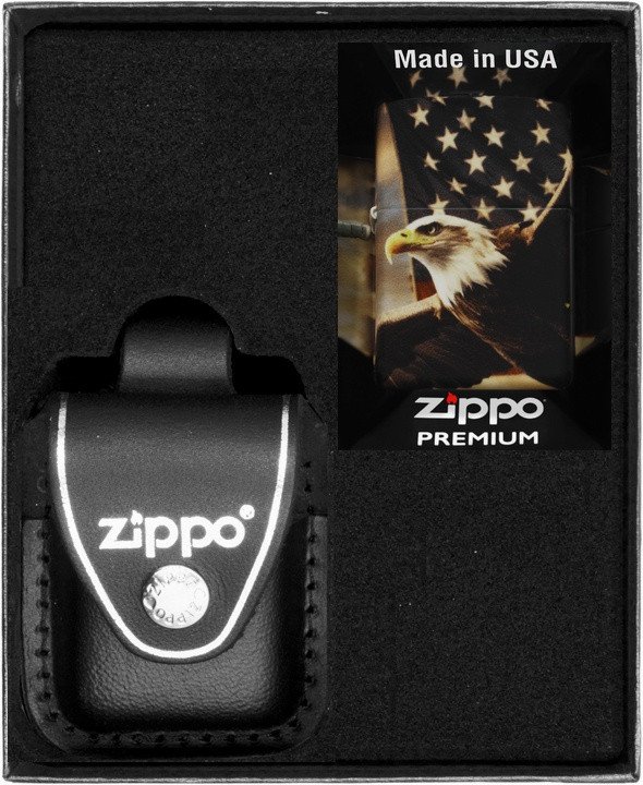 Zestaw ZIPPO Zapalniczka EAGLE USA FLAG DESIGN Prezentowy No3