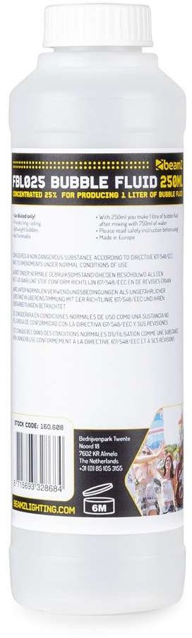 Płyn do wytwornicy baniek koncentrat (25% - 250ml)1l FBL025 BeamZ one size