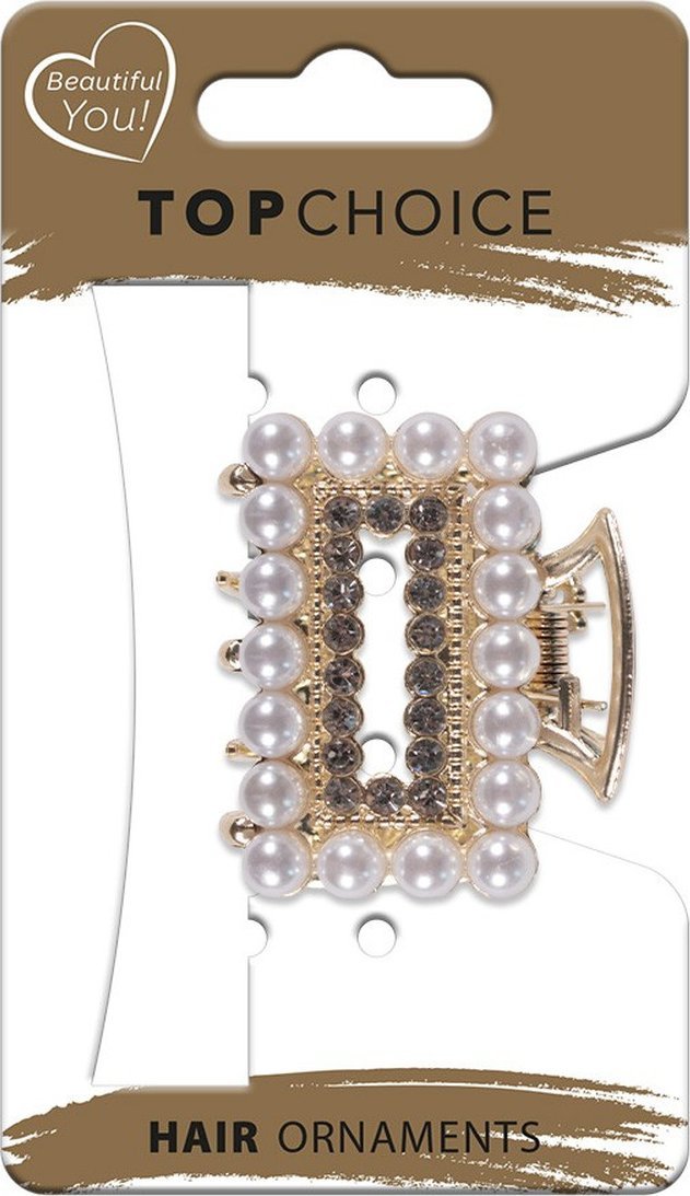 Top Choice Klamra do włosów-pearl