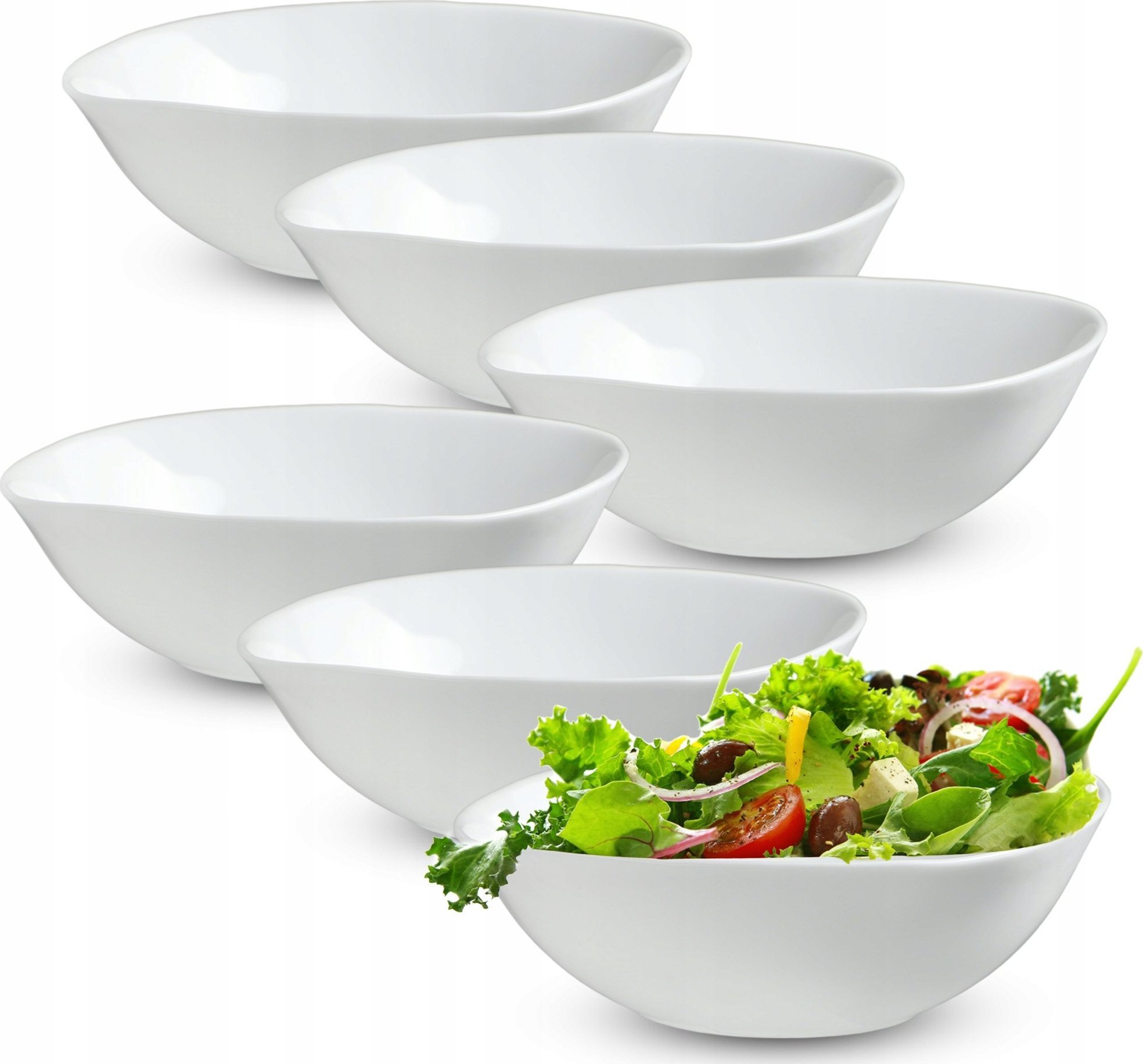 Kadax KADAX Salaterka Miska 16cm Przekąski Biała 6szt