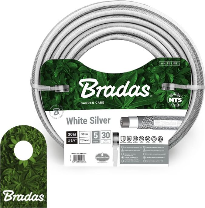 Bradas Wąż ogrodowy 3/4" 30m NTS WHITE SILVER WWS3/430 BRADAS 5373
