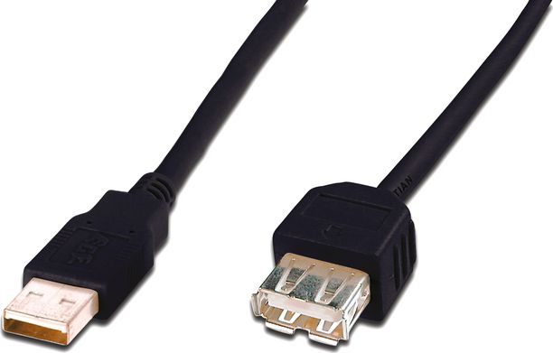 Kabel USB Digitus USB-A - USB-A 3 m Czarny (AK-300202-030-S)