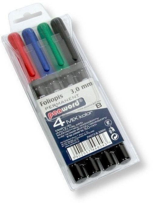 Marker do folii 3.0mm 4 kolory