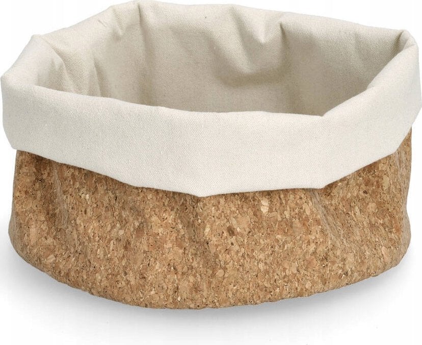 Zeller Koszyk do przechowywania z korka i bawełny, Ø 25 x 20 cm