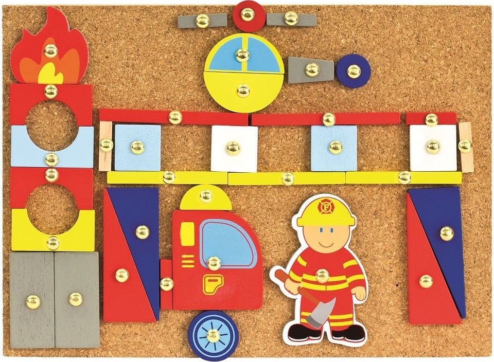 Bino Wbijanka - przybijanka korkowa straż pożarna 168 elem.