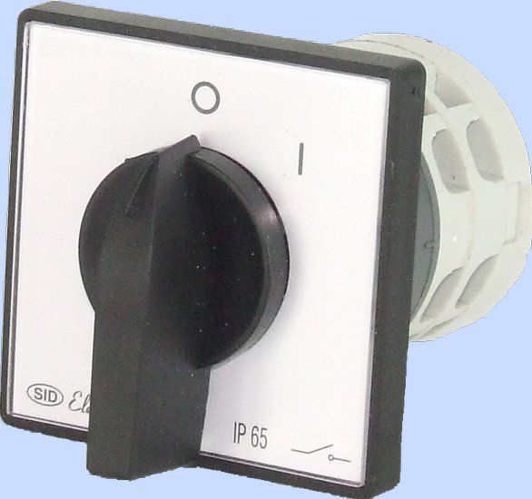 Elektromet Łącznik krzywkowy 0-1 3P 25A IP65 Łuk E25-12 z płytką (952501)