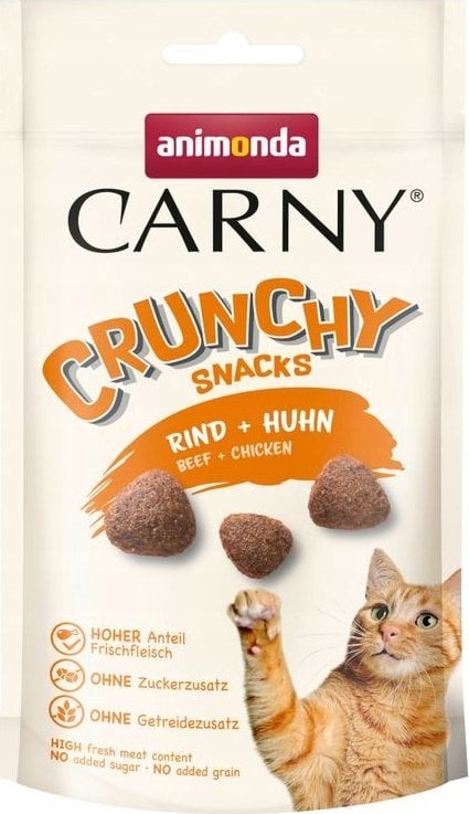 ANIMONDA KOT CARNY 50g CRUNCHY SNACKS KURCZAK+WOŁOWINA przysmak