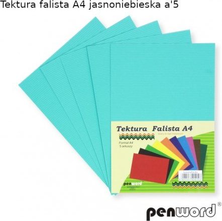 Penword Tektura falista A4 5ark. - jasnoniebieska Penword TARGI