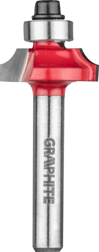 Graphite Frez widiowy (Frez kształtowy z łożyskiem, zaokrąglający, HM, 19 x 6.5 mm, trzpień 6 mm)