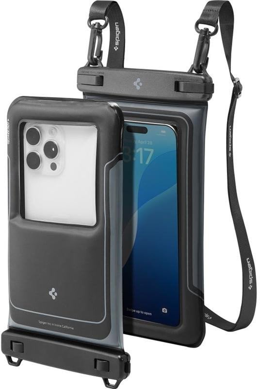SPIGEN A611P UNIVERSAL WATERPROOF FLOAT CASE 2-PACK MATTE BLACK