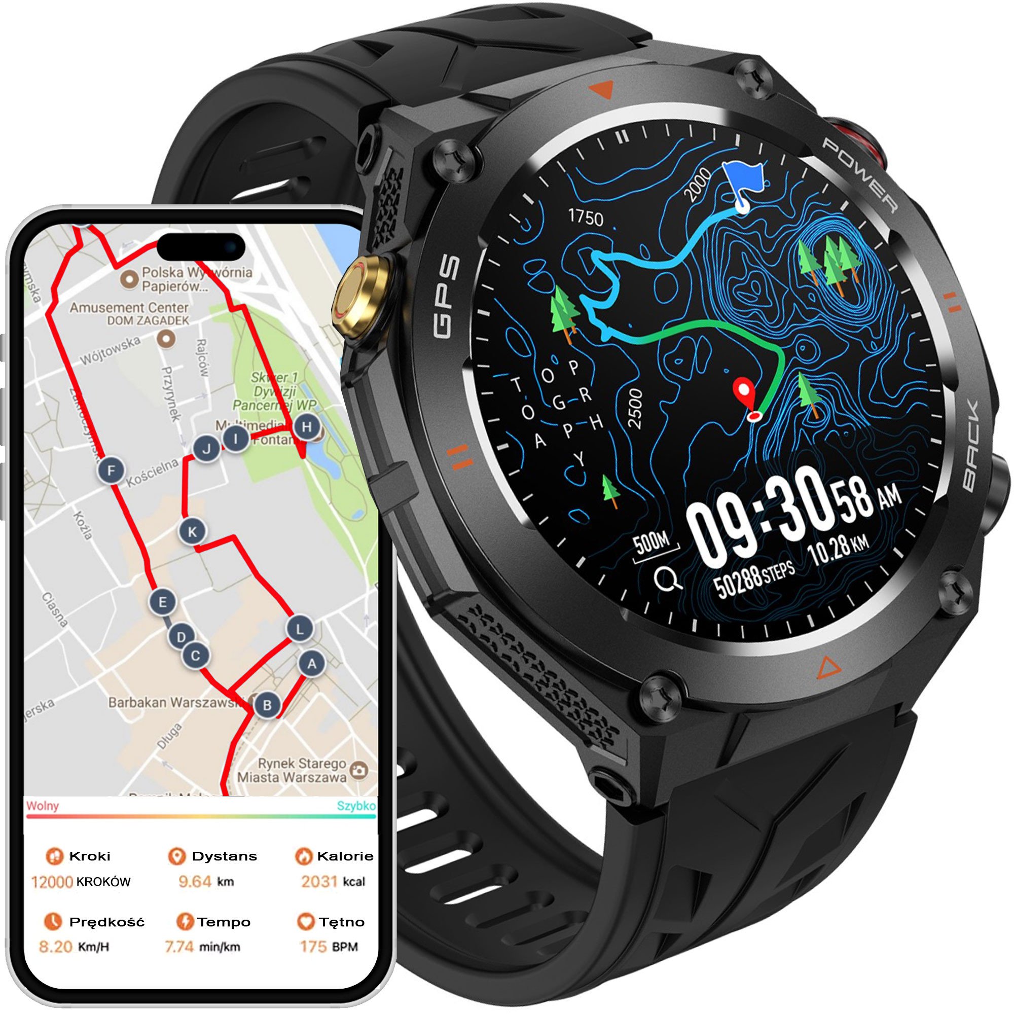 SMARTWATCH z GPS RNCF37 zegarek męski RBN