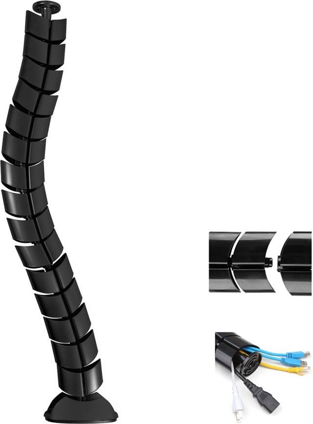 Organizer Maclean Otulina na przewody Czarny 1 sztuka (MC-768B)