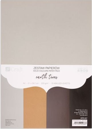 ZESTAW PAPIERÓW 220G - EARTH TONES, A4, 20 ARK.