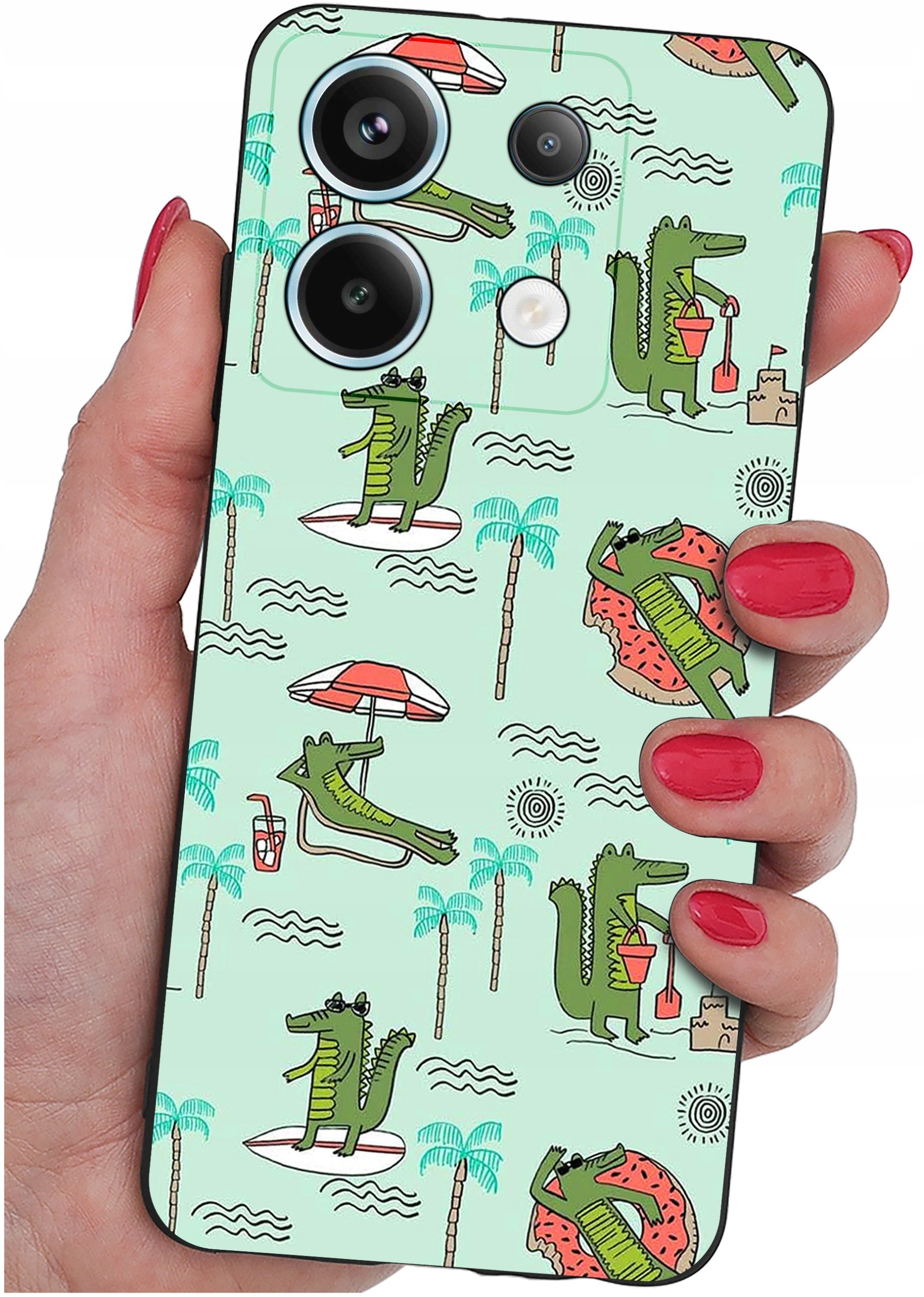 ETUI do Xiaomi Redmi Note 13 Pro 5G WZORY |SILIKONOWE MATT CASE +SZKŁO 9H