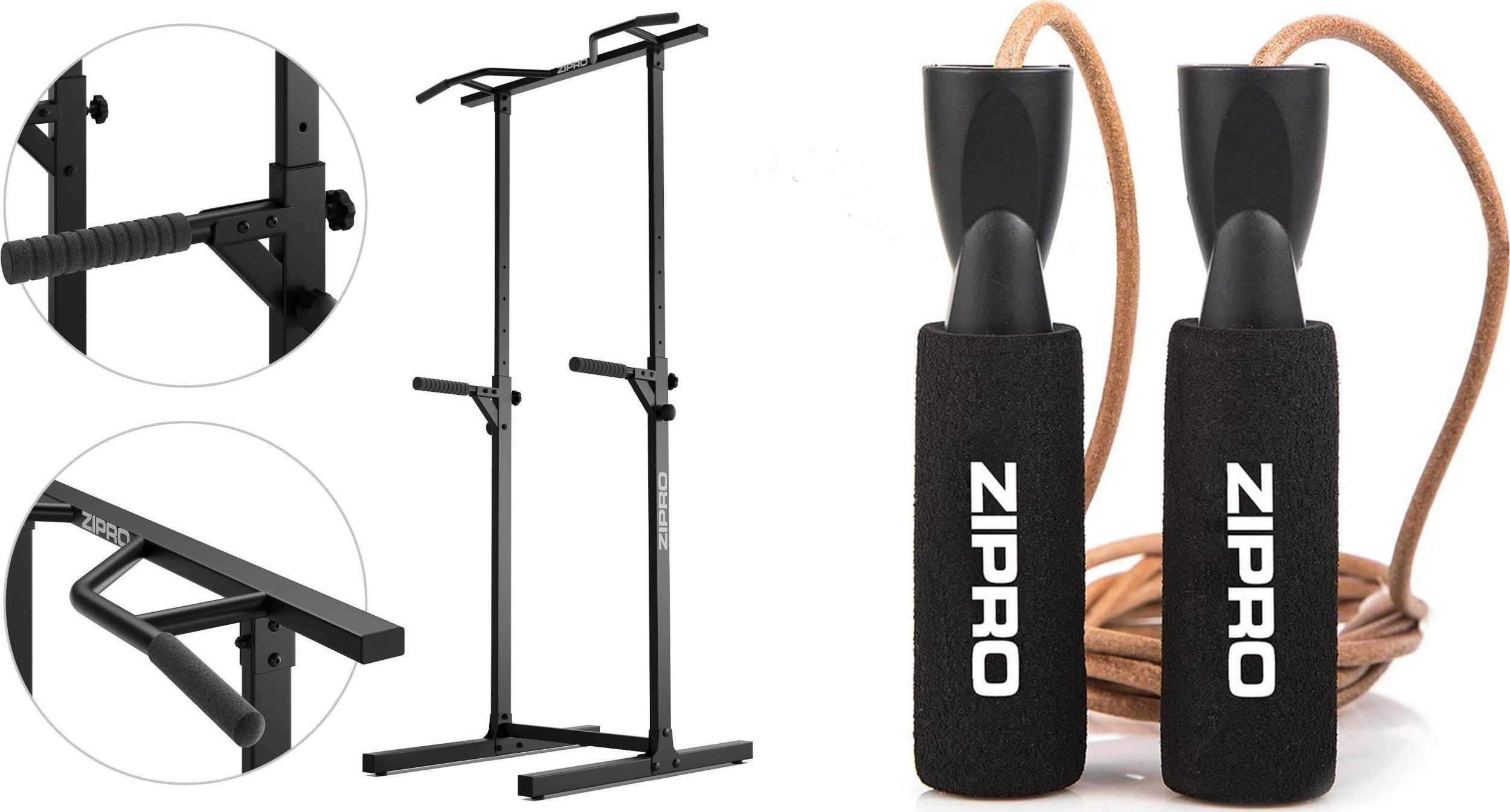Zipro Poręcze wolnostojące Zipro Pull Up Bar + Skakanka Zipro