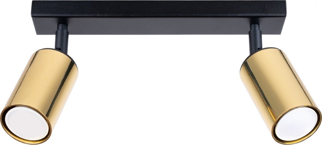 Lampa sufitowa Sollux Lighting SOLLUX Plafon WINX 2 czarny/złoty 2 x GU10 SL.1383