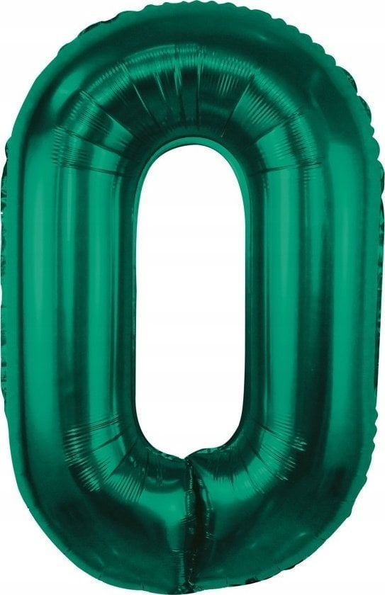 GoDan Balon foliowy B&C cyfra 0 zieleń butelkowa 85cm