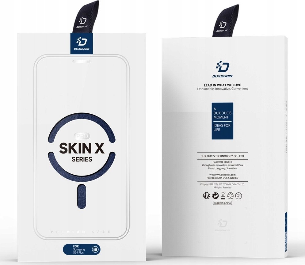 Dux Ducis Etui Skin X Pro do Samsung S24+ z magnetycznym ringiem i klapką - niebieskie