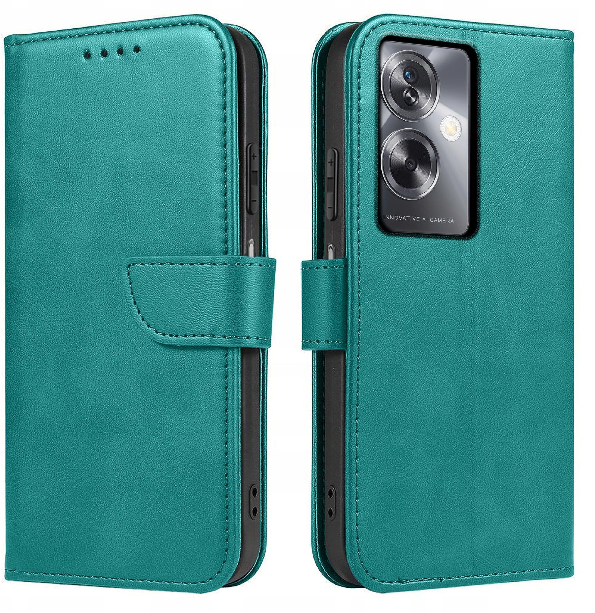 Etui do Oppo A79 5G Skórzane PORTFEL SKIN CASE +Szkło