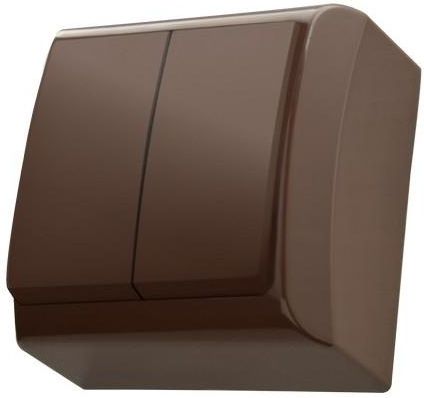 Ospel Łącznik świecznikowy Bis podwójny brązowy (ŁN-2B/24)