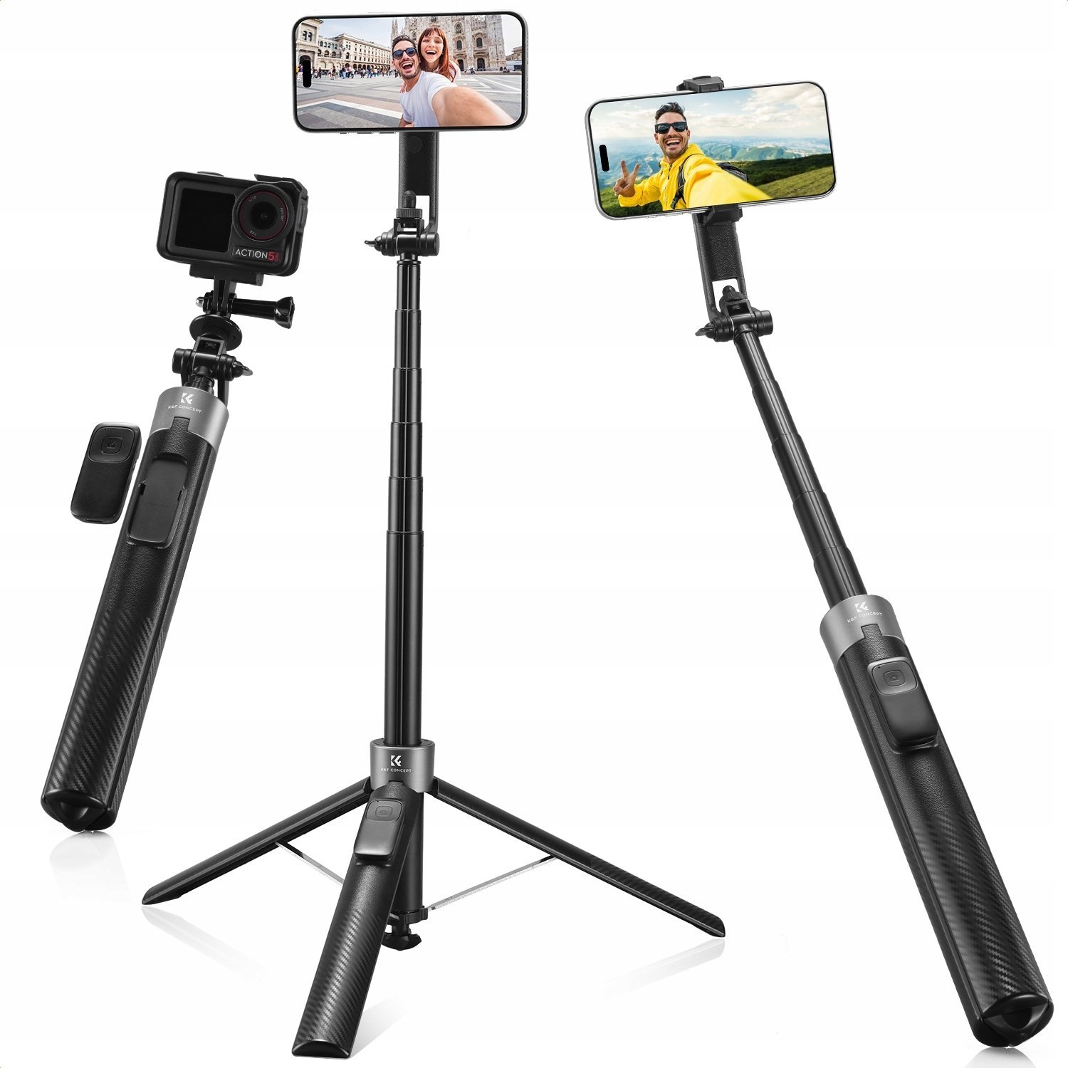 Kijek Selfie Stick Statyw 180 Cm Na Magnes Magsafe Telefon Smartfon + Pilot / Kf15.0015 / Ms-52