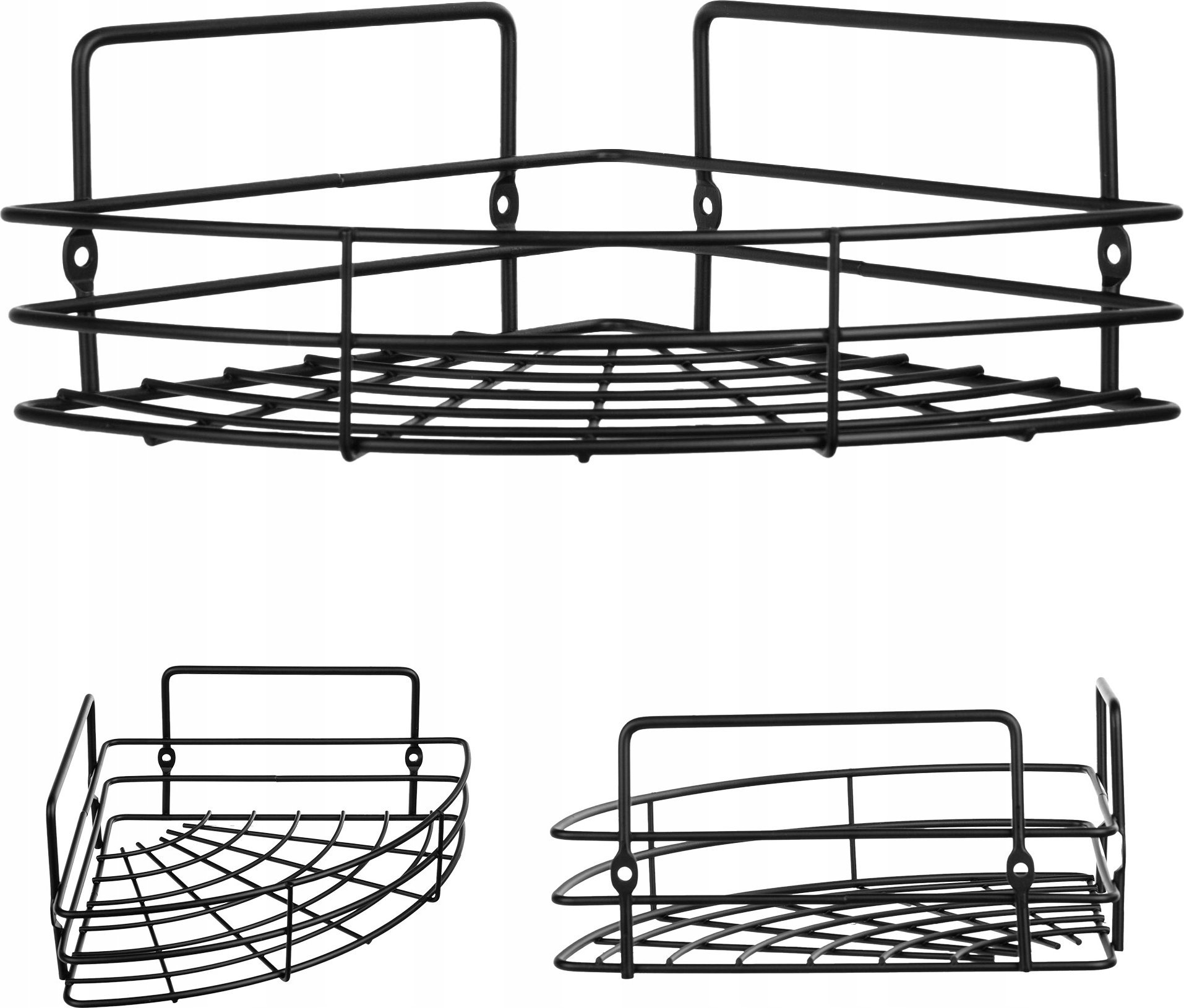 Kadax KADAX Półka narożna Black 1-poziomowa